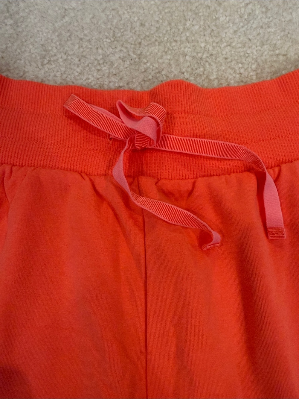 Women’s Orange Drawstring Casual Shorts - Picture 3 of 9